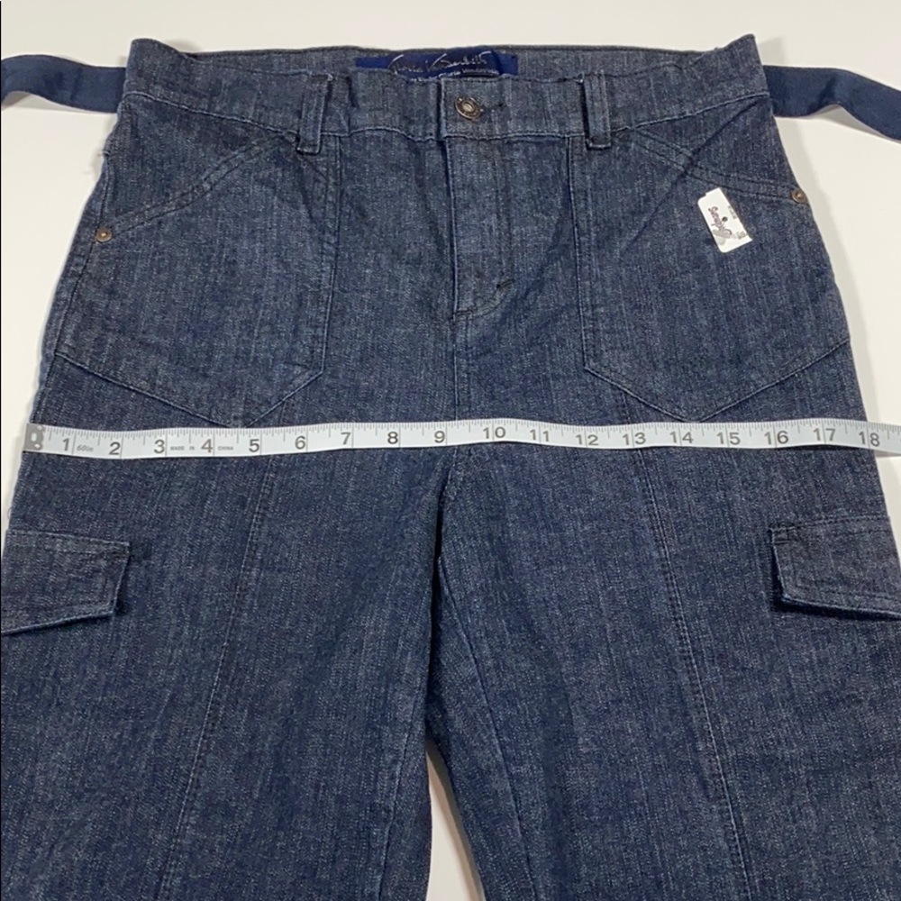 Gloria Vanderbilt SZ 8 Belted Blue Denim Jeans Capri New. D22 - Picture 12 of 12